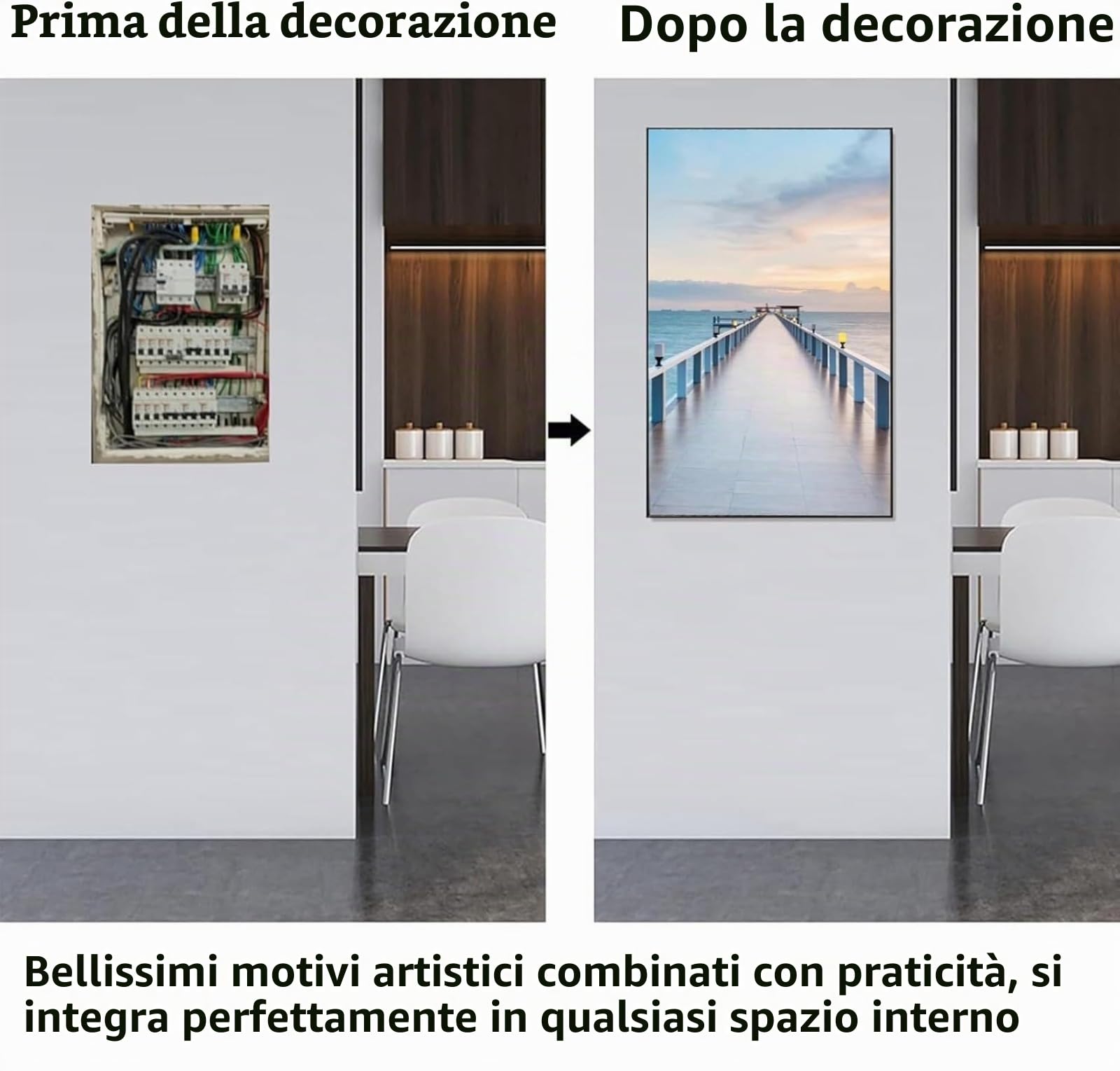 Scatola del Contatore Elettrico Coperchio Decorativo, Contatore della Quadro Copri Quadro Elettrico Decorativo Appeso, Nascondi Contatore