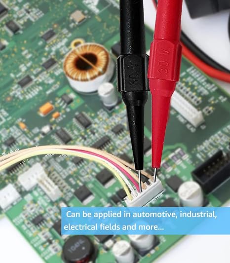 Extra-Thin Multimeter Test Leads, 0.7mm Probes, Back Probe Kit, Circuit Tester Pins for Banana Socket Plug, Non-Destructive Insulation Wire Piercing Lead