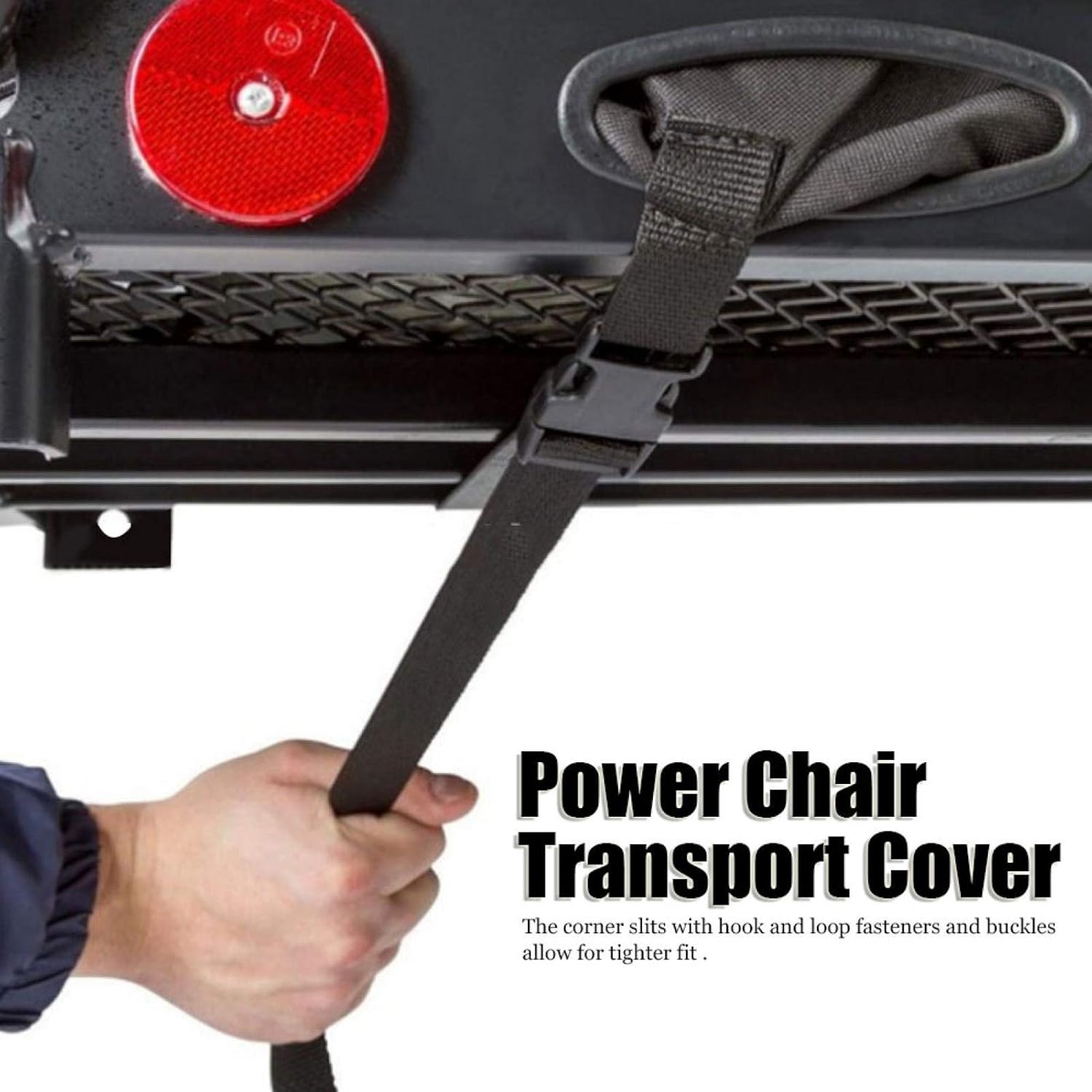 Electric Wheelchair Storage Cover,600D Oxford Cloth Heavy Duty Protective Cover Protects from Snow Rain Dust and Sun for Electric Wheelchair/Mobility Scooter (Black,44.1"x22.8"x38")