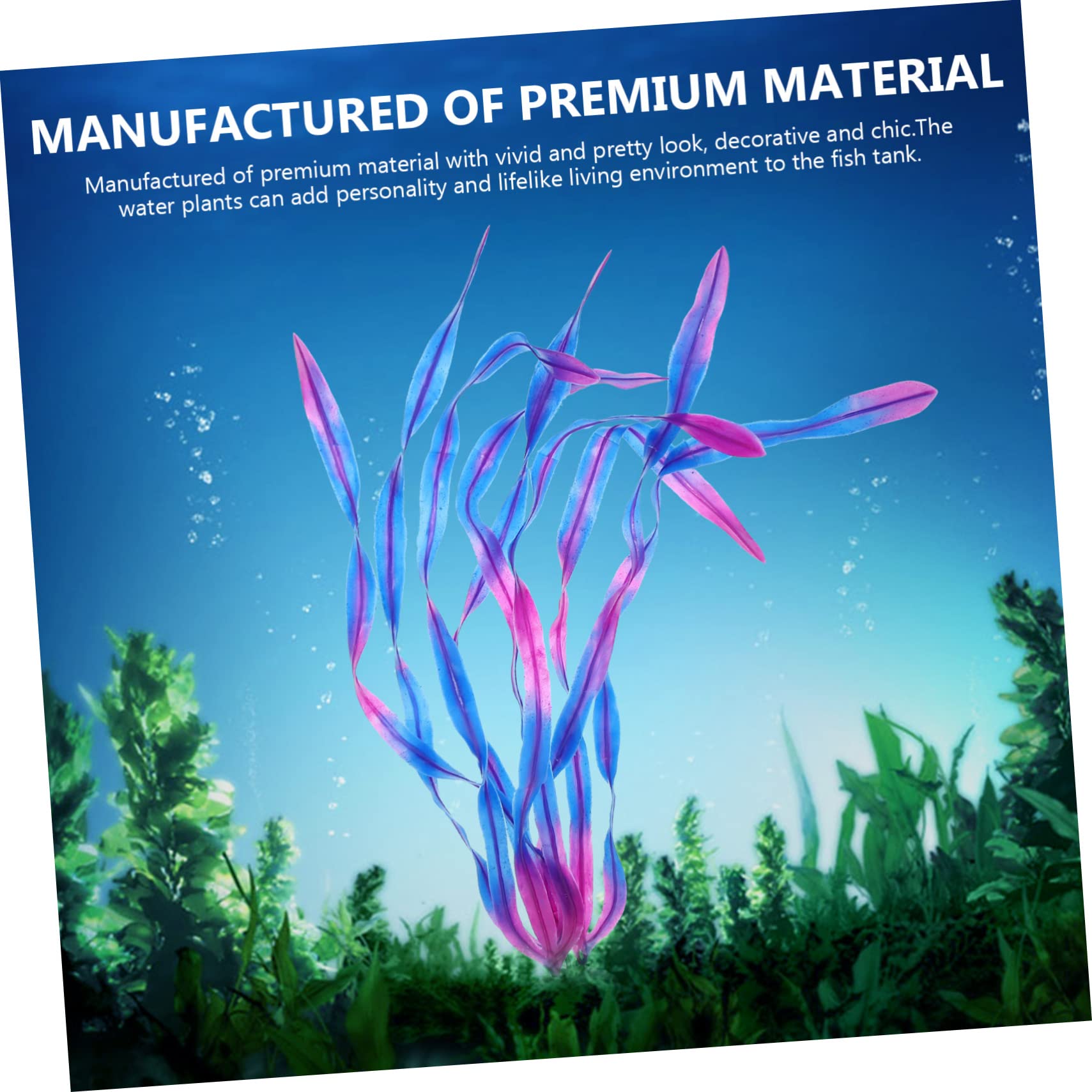 Toddmomy 5ensembles Plantes Aquatiques Artificielles pour Aquarium Décorations De Paysage pour Poissons Et Aquariums Simulation Naturelle Accessoires De Décoration De Réservoir