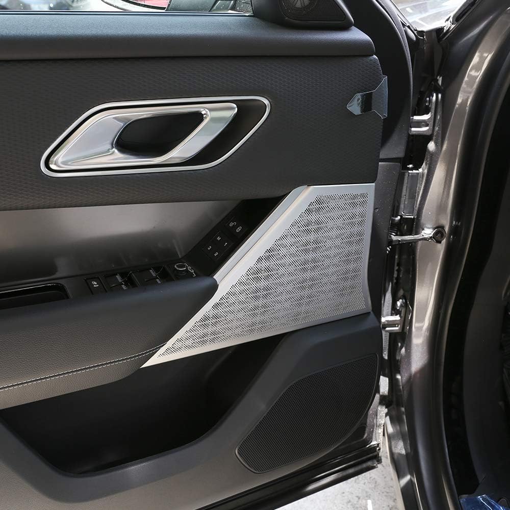 4Pcs Aluminum alloy Car Door Speaker Cover Trim For Land Rover Range Rover Velar 2017 Auto Accessories