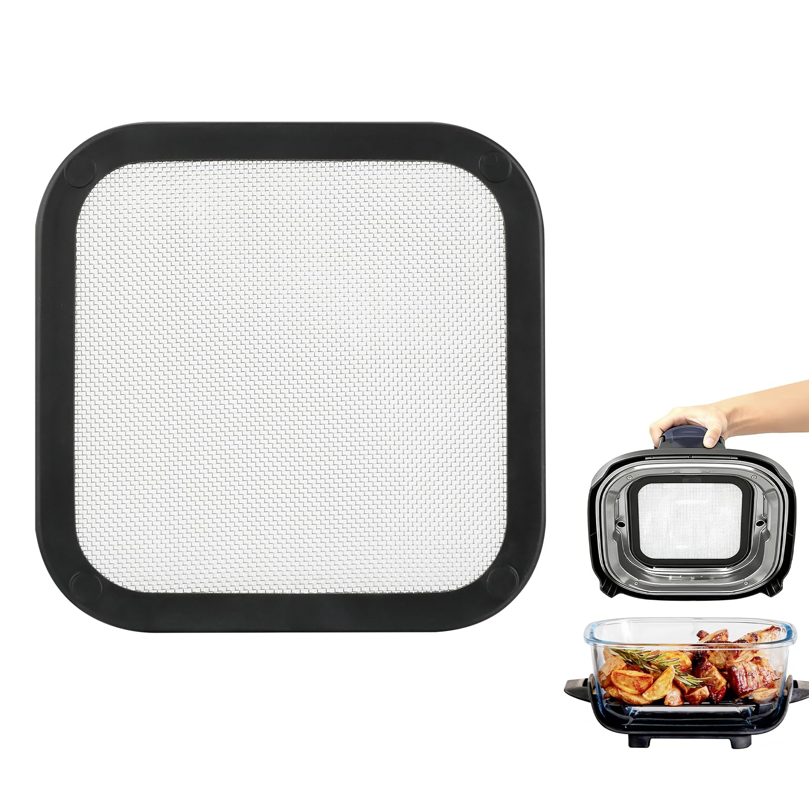 Protection Anti-Éclaboussures Magnétique en Acier Inoxydable pour Friteuse à Air VINATO