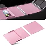Vensp for Tesla Model Y Juniper 2025-2026 / Model 3 Highland 2024-2026 Center Console Silicone Anti-Slip Mat for Tesla Model Y/Model 3 Center Console Cover Pad with Console Organizer Tray (Pink)