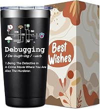 SpenMeta Christmas Computer Science Gifts - Computer Programmers Gifts for Coders, IT Tech, Geeks - 20oz Debugging Definition Tumbler Cup