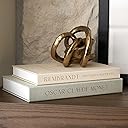 ZICOTO Set of 2 Beautiful Decorative Linen Books - Aesthetic Faux/Fake Books for Modern Home Decoration on Coffee Table, Bookshelf or Mantel - Stylish Keepsake Box and Photo Storage Solution