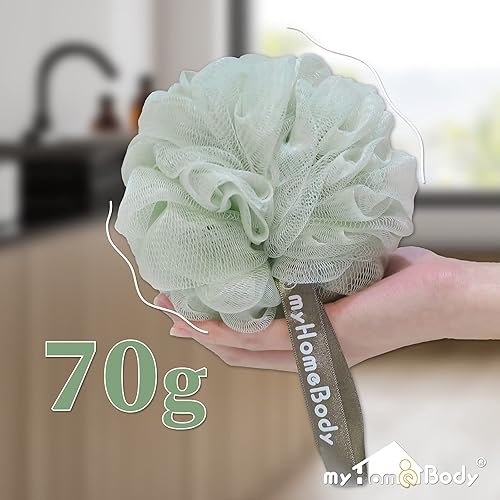 Miniatura 5 de myHomeBody Esponja grande de esponja de lufa de 2.47 onzas, exfoliante corporal, esponja de baño, esponja para mujeres, hombres, esponja exfoliante