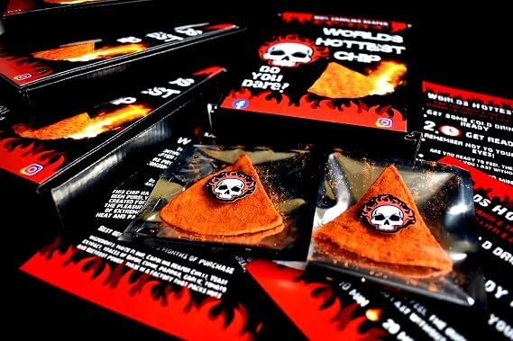 2 x Hottest Chip in the UK - Carolina Reaper Extreme heat UK - Box of two. Challenge