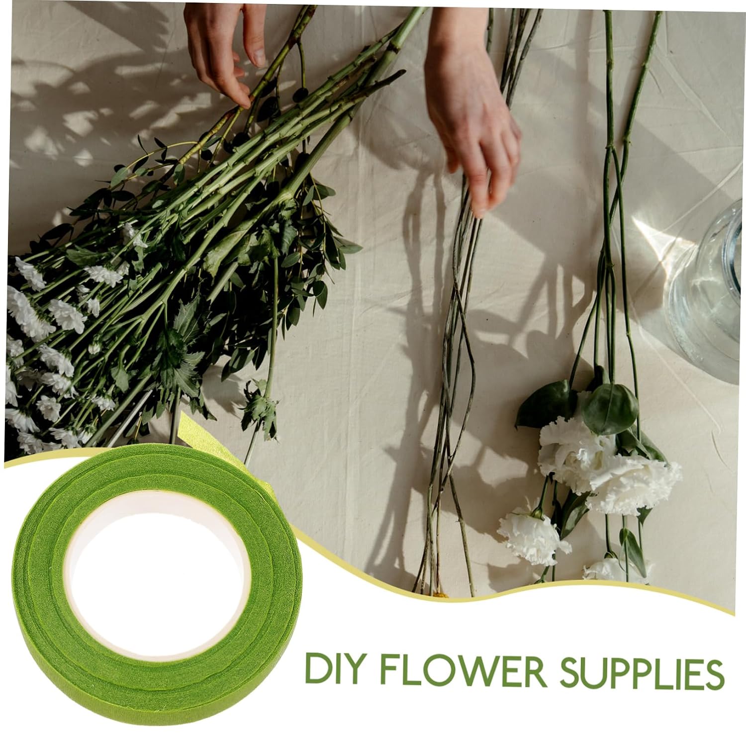 12rolls Floral Tape for Stem Wrapping of Floral Wrap for Bouquets and Crafts Easy Hand-Tear Application for Flower Arrangements