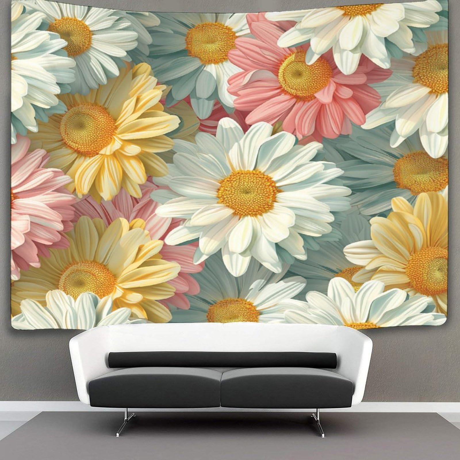 NQHXLRUDC 3D Chrysanthemum Printed Wall Blanket Home Decoration Bedding Poster Wall Art Tapestry Wall Hanging Tapestry Soft Polyester for Bedroom Living Room Dorm Decor 70cmx100cm