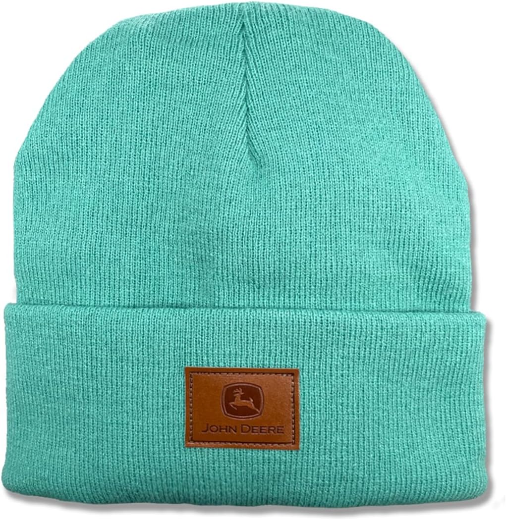 John Deere Toddler Size Acrylic Knit Beanie Stocking Caps Teal, Navy Blue, Orange, Brown, Camo, Storm Camo