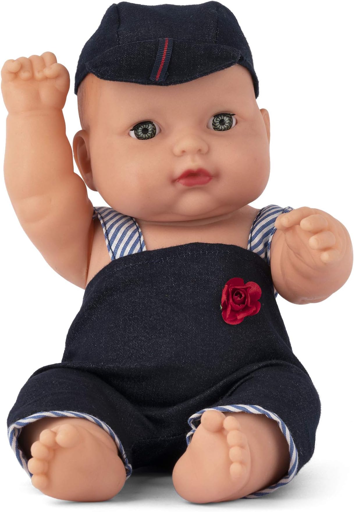 - EL FIGO Soft Feel Squishy Cute Little Rubber Doll for Kids (Jean Dress Rotatable Legs Arms with Removable Clothes Set 31 cm)