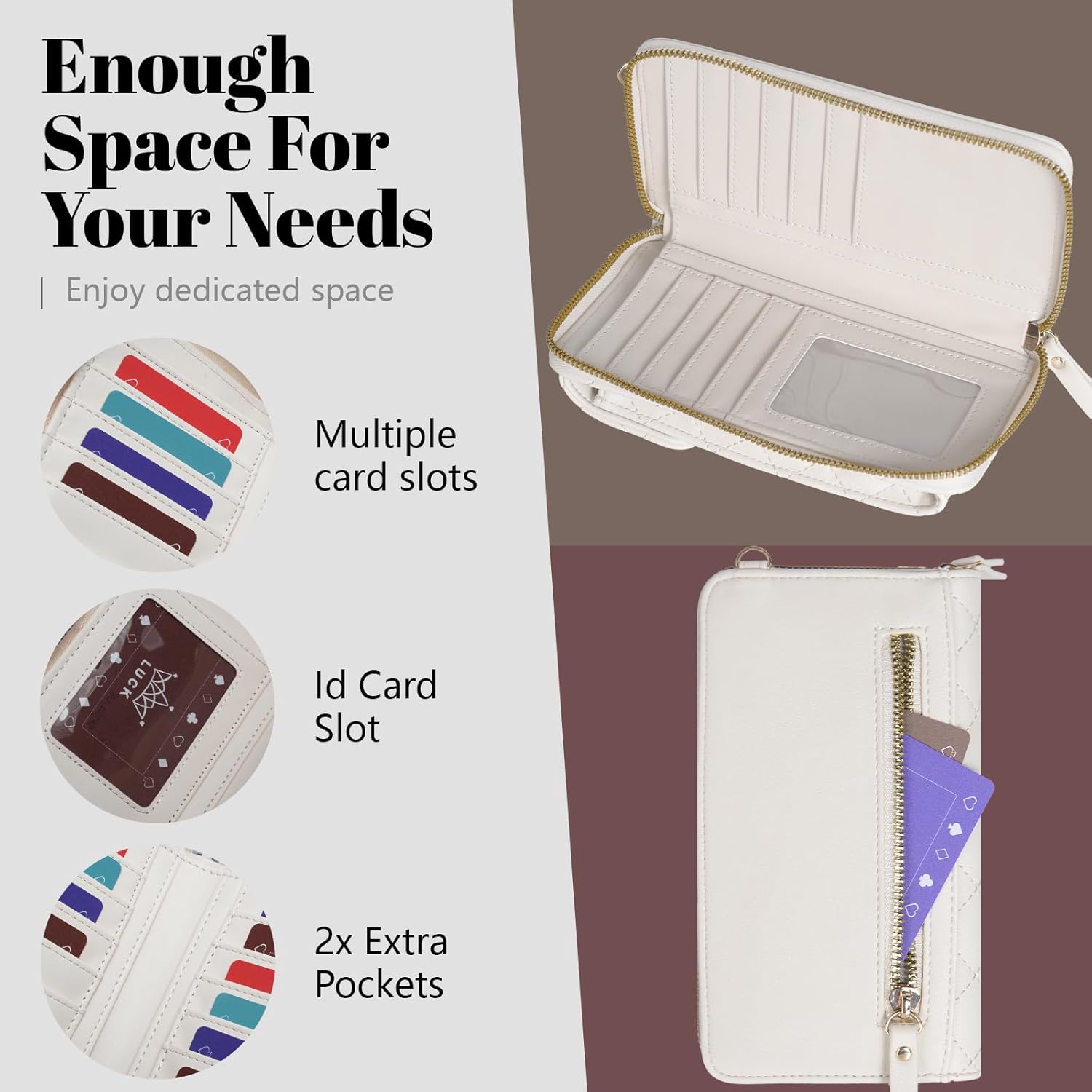 Small Crossbody Bags for Women Trendy Cell Phone Purse Vegan Leather Wallet with Credit Card Slots - Image 5