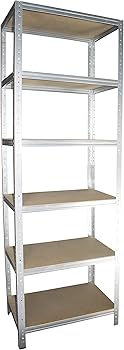 Shelf Creations Schwerlastregal 180x110x40cm - 6 Böden Verzinkt Steckregal Für Lager & Werkstatt