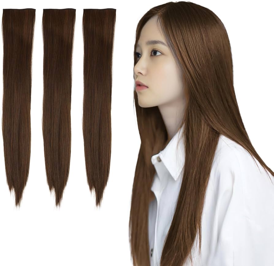 Amazon.co.jp: ワンタッチ エクステ【イエローブラウン 50cm】茶髪