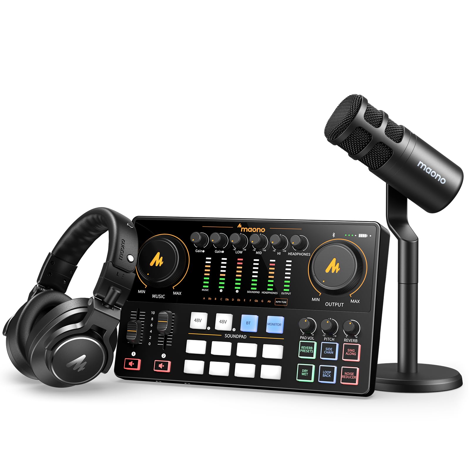 Amazon.com: MAONO Podcast Equipment Bundle: Audio Interface mixer