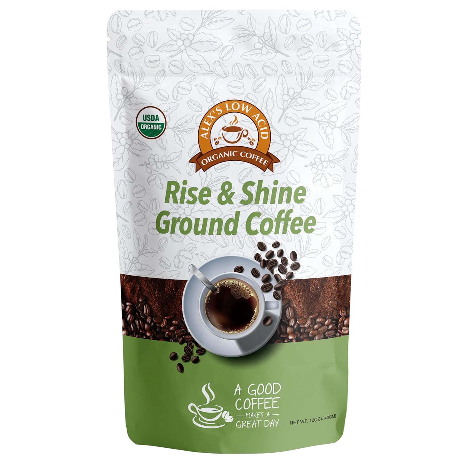 Alex's Low Acid Organic Coffee 12oz Bag - Caffeine Fiend Ground Variety Pack