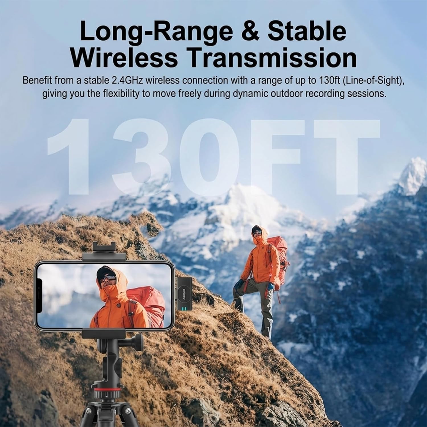 Wireless Lavalier Microphone for iPhone 16/15/14/13, iPad & Android, Magnetic Clip-on Mini Mic with Charging Case,30H Playtime Plug-Play Lapel Lavalier Mic for Vlog TikTok, AI Noise Reduction