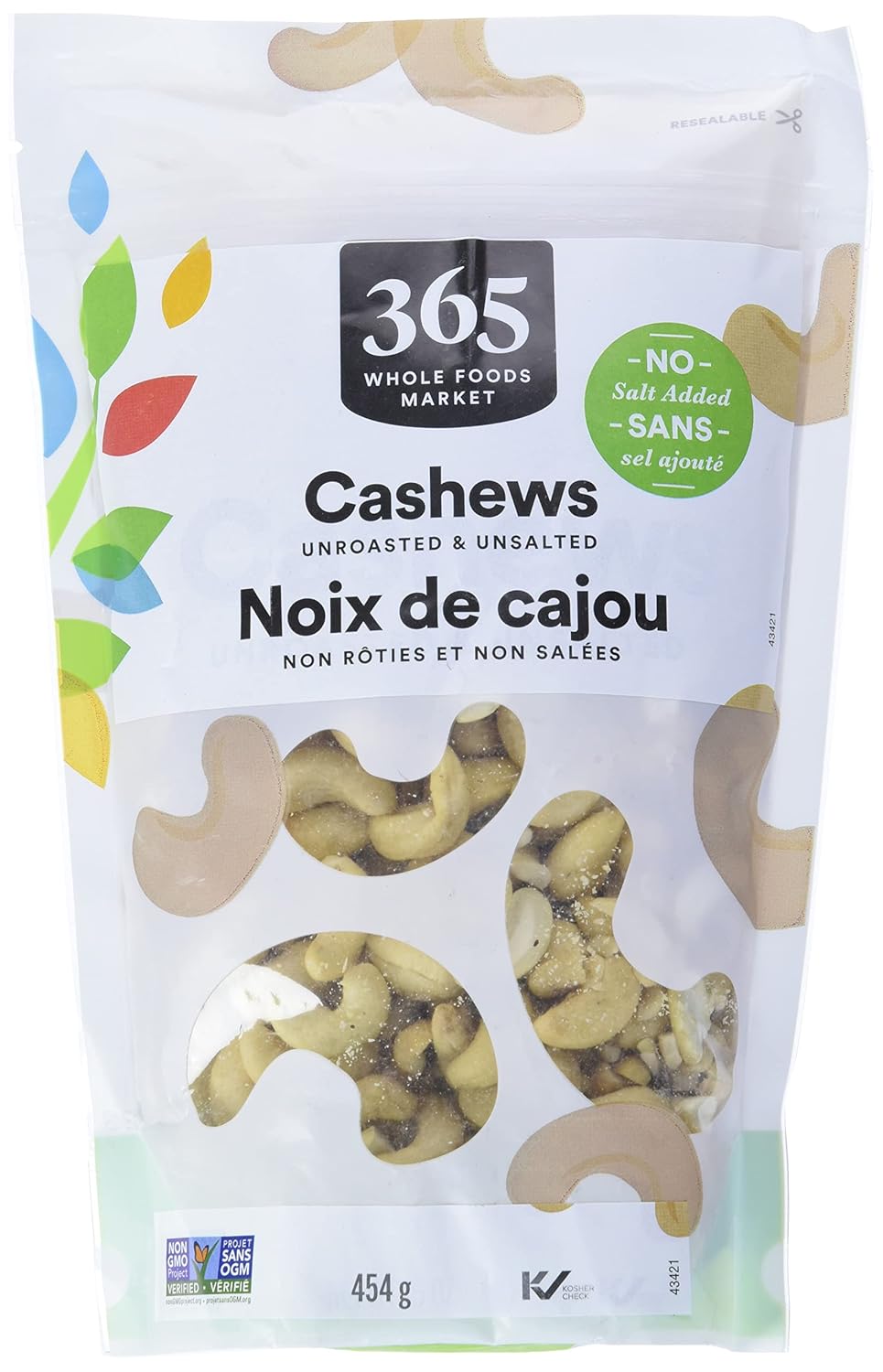365 by Whole Foods Market, Cashews Whole, 16 Ounce