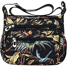 FAVORTALK Large Crossbody Bags for Women Waterproof -Multi Pocket Handbags Lightweight Nylon Messenger Bag Ladies for Work Travel Purse Daily Use