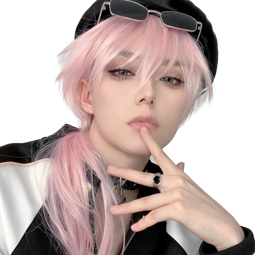 Amazon.co.jp: FESHFEN ウィッグ ウルフ メンズ ショート フル