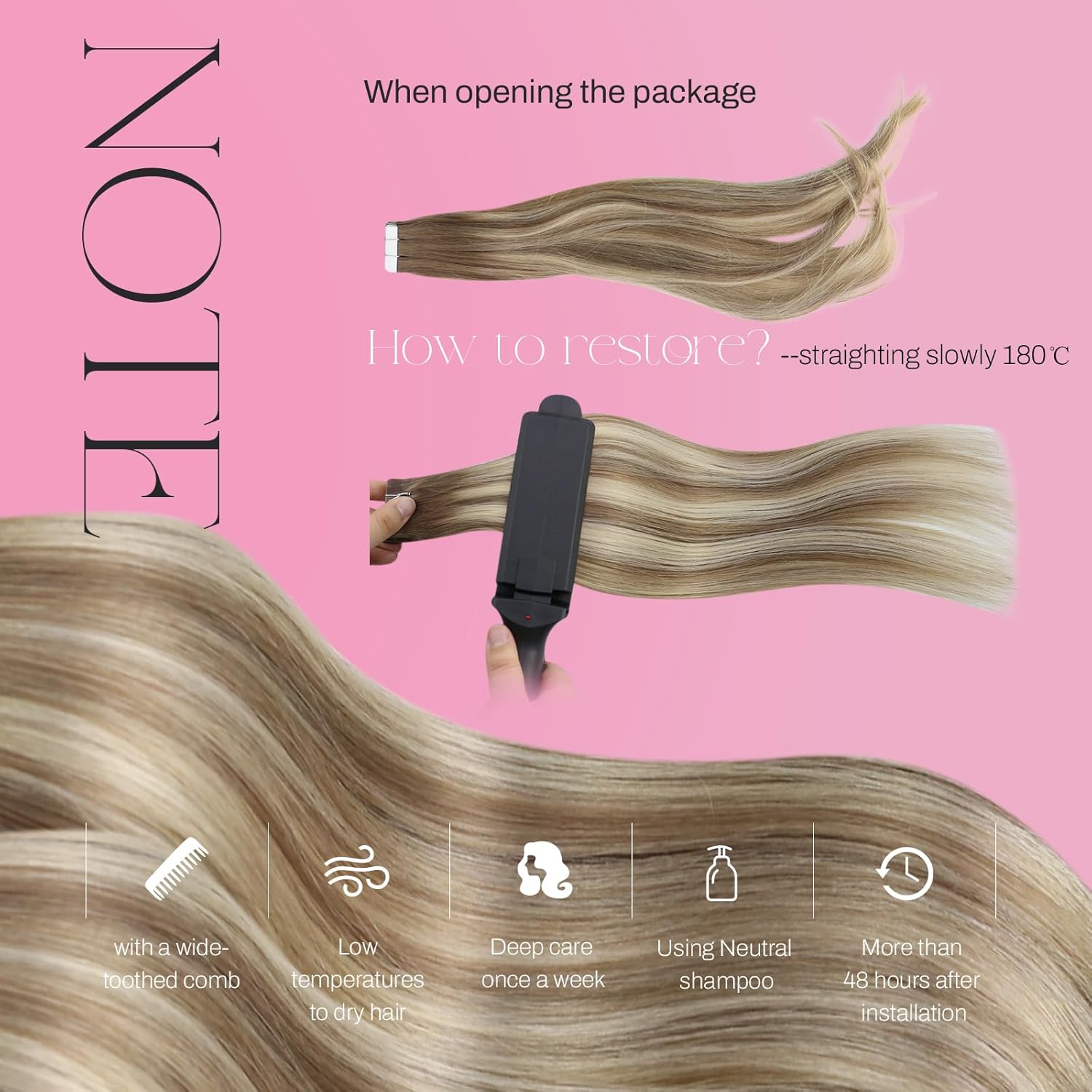 Moresoo Tape in Hair Extensions Human Hair Ombre Ash Brown to Blonde Mix with Light Blonde Hair Extensions Tape in Real Human Hair Balayage Glue in Extensions Real Hair #8/22/8 20pcs 50g 18 Inch
