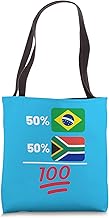 South African Plus Brazilian Mix Heritage Flag Tote Bag