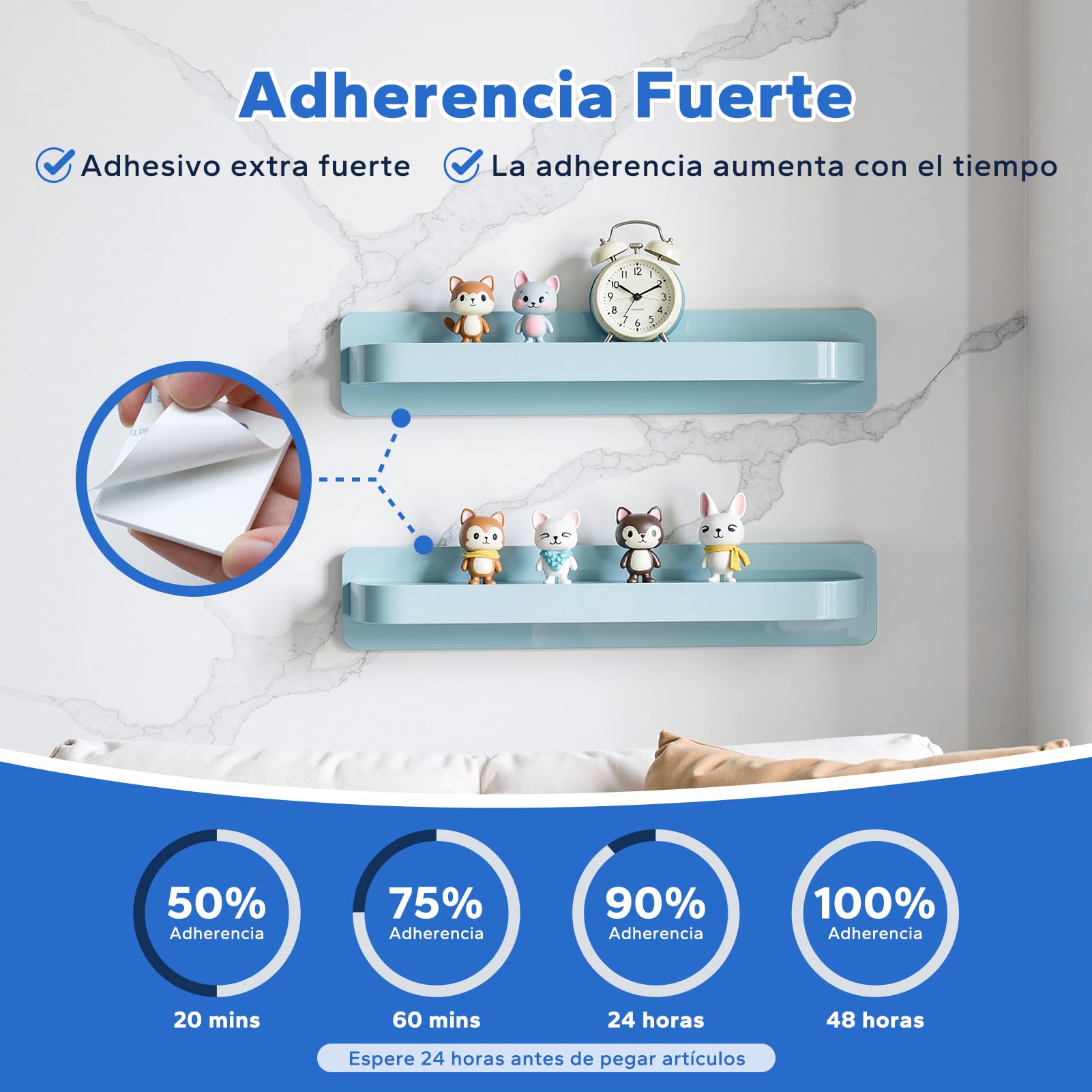 HOMMAND Cinta Adhesivo Doble Cara, 40 Piezas Almohadillas Adhesivas Extrafuerte, Pads Adhesivo Cinta Adhesiva Doble Cara Espuma, Cuadrado & Redondo, para Hogar Oficina Coche, Blanco