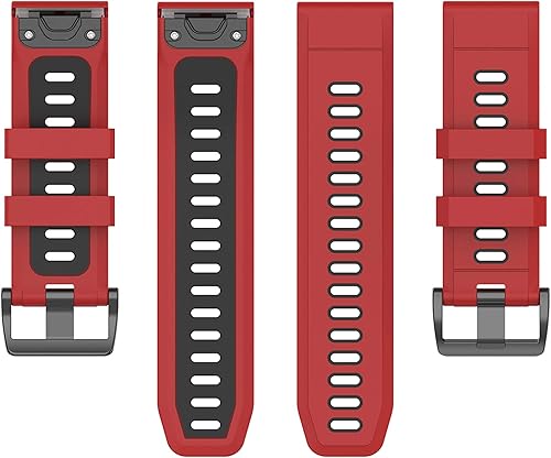 Vista 16 de Compatible con Garmin Fenix 6X Sapphire Band para mujeres y hombres, bandas de repuesto de silicona Quickfit de 0.86 pulgadas (1.024 in), correas