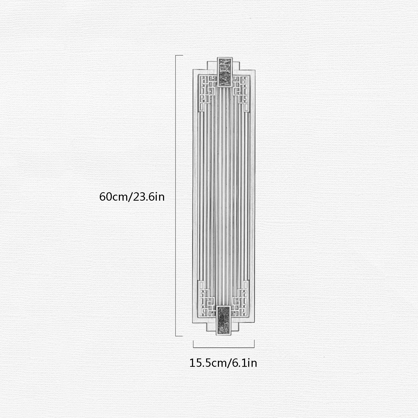 Lámpara de Pared Nueva lámpara de Pared de Fondo Chino, lámpara de Pared de Cobre Lleno de Entrada de Escalera Zen de Estilo Chino Luz de Pared