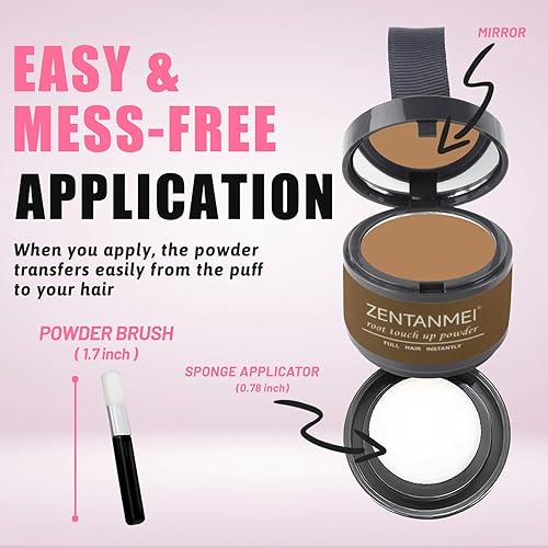Miniatura 25 de Polvo de retoque de raíz para mujeres y hombres, cobertura de cabello gris, polvo de sombra de línea capilar resistente al sudor y al viento, Marrón