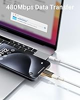Vista 8 de Paquete de 4 USB C macho a Lightning: adaptador de Lightning a USB C hembra, soporta carga rápida PD y transmisión de datos, no apto para audio/OTG