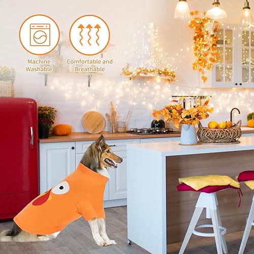 Miniatura 5 de BWOGUE Paquete de 2 camisas de Acción de Gracias para perros, ropa para mascotas, camisas suaves y transpirables para cachorros, disfraz de Acción