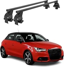 Menabo Roof Rack Cross Bars Compatible with Audi A1 Sportback 8XA 2012-2018 Black