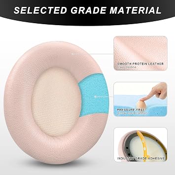 Aurivor Studio Pro Ear Pads - Replacement Earpads Cushions for Beats StudioPro Headphones | Soft Protein Leather, Larger Ear Opening, Enhanced Foam (Moonlight)