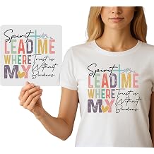 Inspirational Christian Iron-On Graphic for DIY Apparel | Faith-Based Heat Press Decal | Ready-to-Press DTF Transfer for Crafters