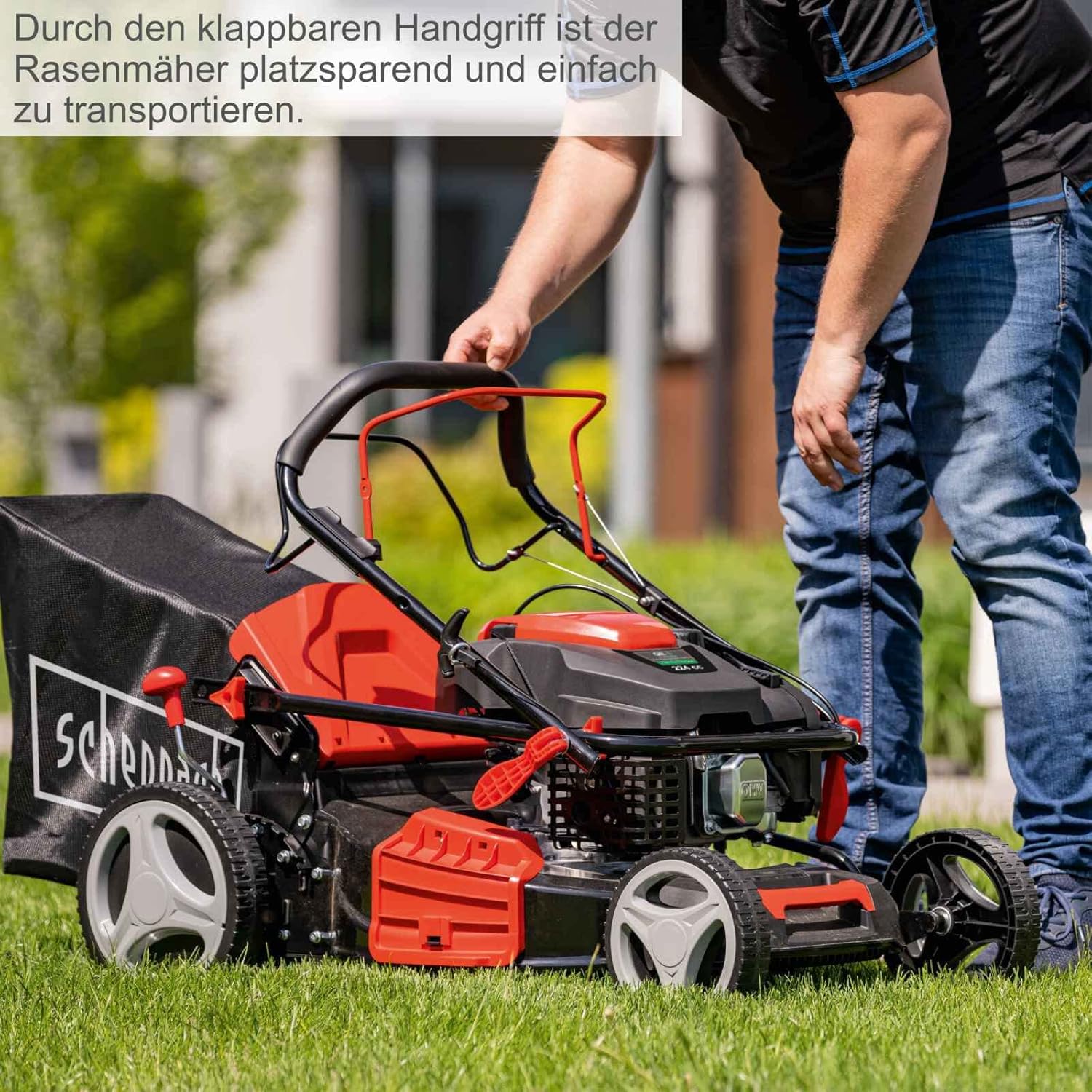 Folding handle for storage