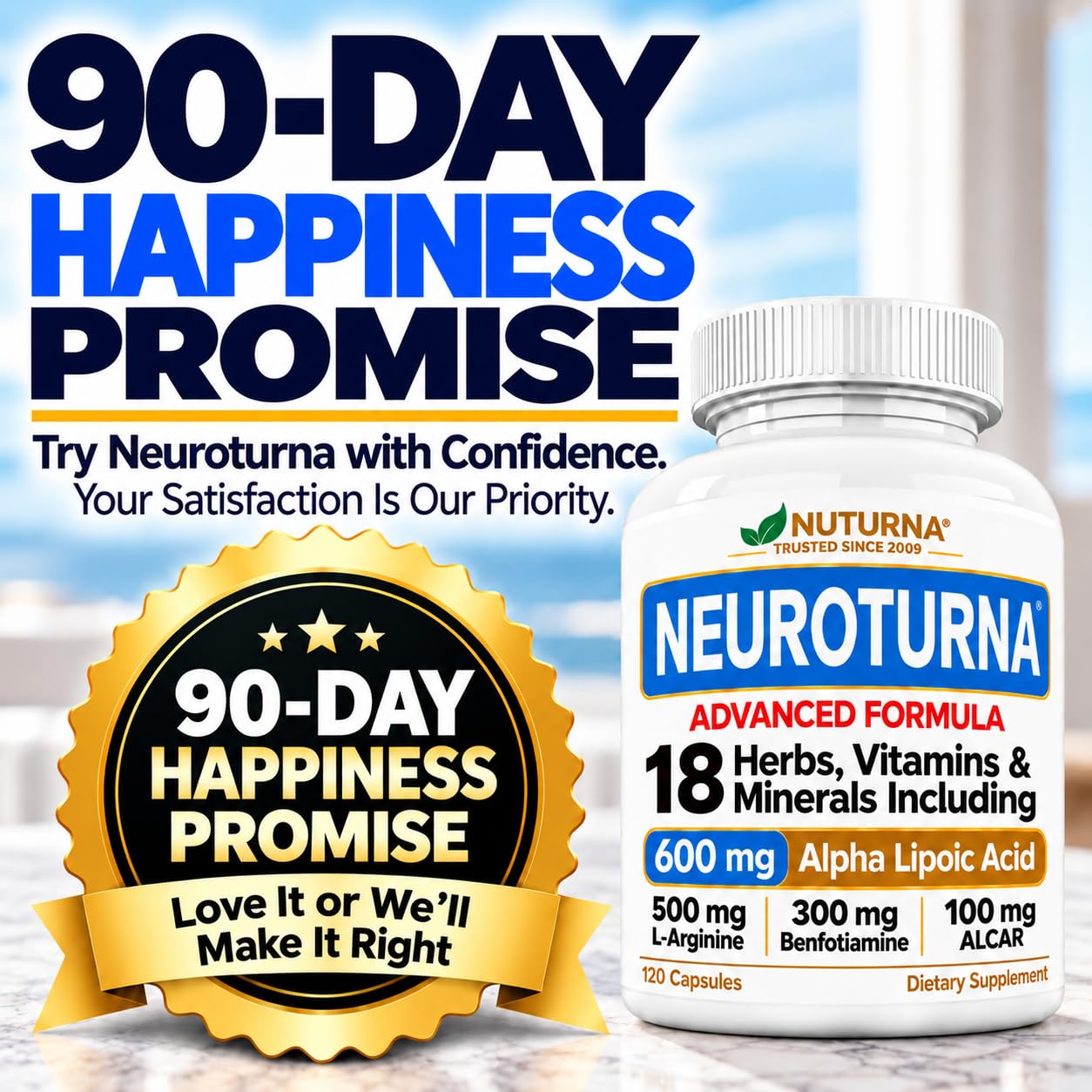 Neuropathy Support Supplement with 600 mg Pure Alpha Lipoic Acid - Advanced ALA Nerve Formula for Feet Hands Fingers Legs - Ultra Potent 18 in 1 Natural Nerve Vitamins - 120 Capsules — Amazon image 7