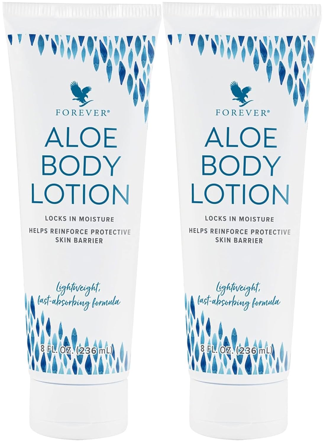 Forever Living - Aloe Body Lotion - For Smooth, Hydrated Skin - Vegan and Gluten-Free with Argan and Macadamia Oils 2 Pack (8 fl oz Each)
