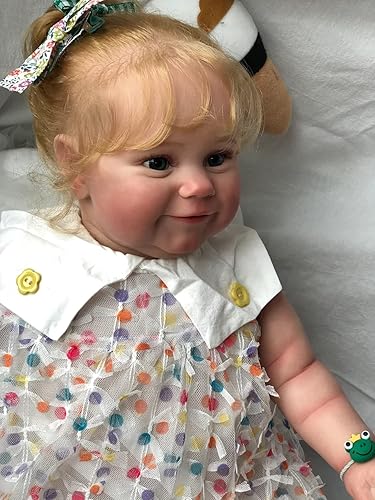 Anano Muñecas de bebé Reborn, Reborn, Reborn, Reborn, Reborn, Reborn, Reborn, Muñeca de bebé recién nacido, con venas visibles, Cabello Raíz Rubio,