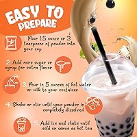 Vista 23 de Fusion Select Auténtico kit de té de burbujas extra rico (5 paquetes), bebida de té de burbujas, perlas de tapioca Boba, pajitas, sabores populares