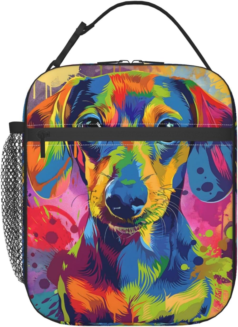 Colorful Dachshund Dog Lunch Box for Women Men, Insulated Lunch Box, Reusable Lunch Bag for Office, Work, Picnic, Travel