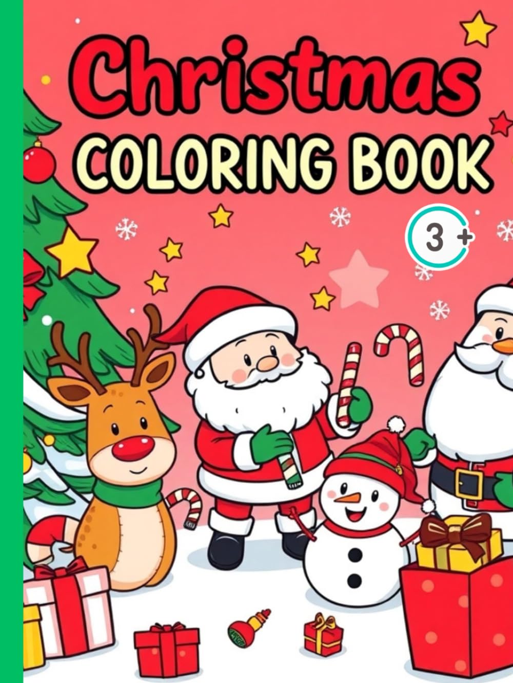 Christmas Fun Coloring Book for Kids Ages 3+: Big & Bold 64 Christmas Coloring Pages for Toddlers and Kids
