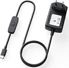 USB C Charger 5.1V 3A Type C AC Adapter for Raspberry Pi 4 | For Model B Version 1GB/2GB/4GB, USB-C 5.1V 3000mA Power Supply with On/Off Switch, European Plug