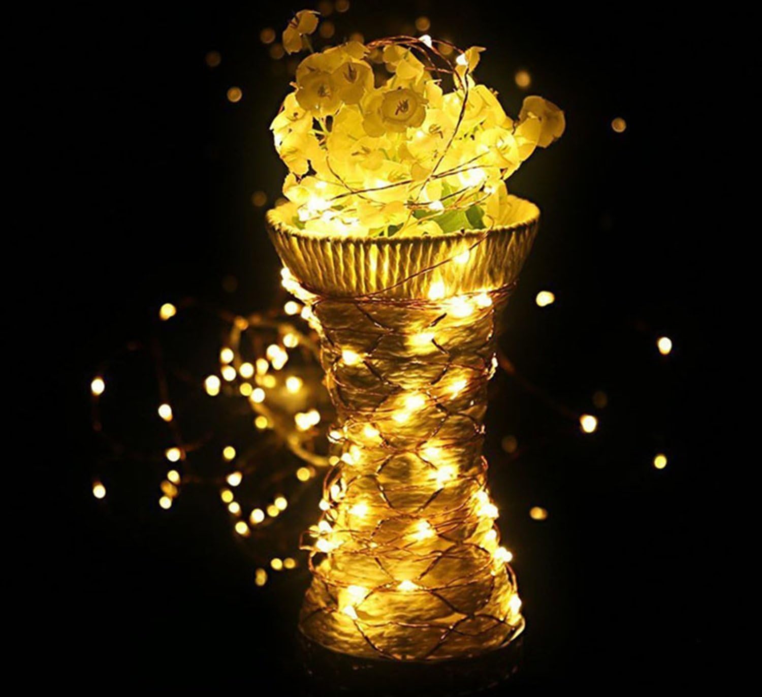 Kohree Micro 30 LEDs Christmas String Lights Battery Operated on 10 Ft Long Ultra Thin String Copper Wire for Seasonal Decorative Christmas, Holiday, Wedding, Parties with Timer Battery Box