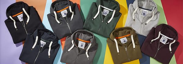 Charles Wilson Felpa Original da Uomo con Cappuccio in Misto Cotone con Zip - 2