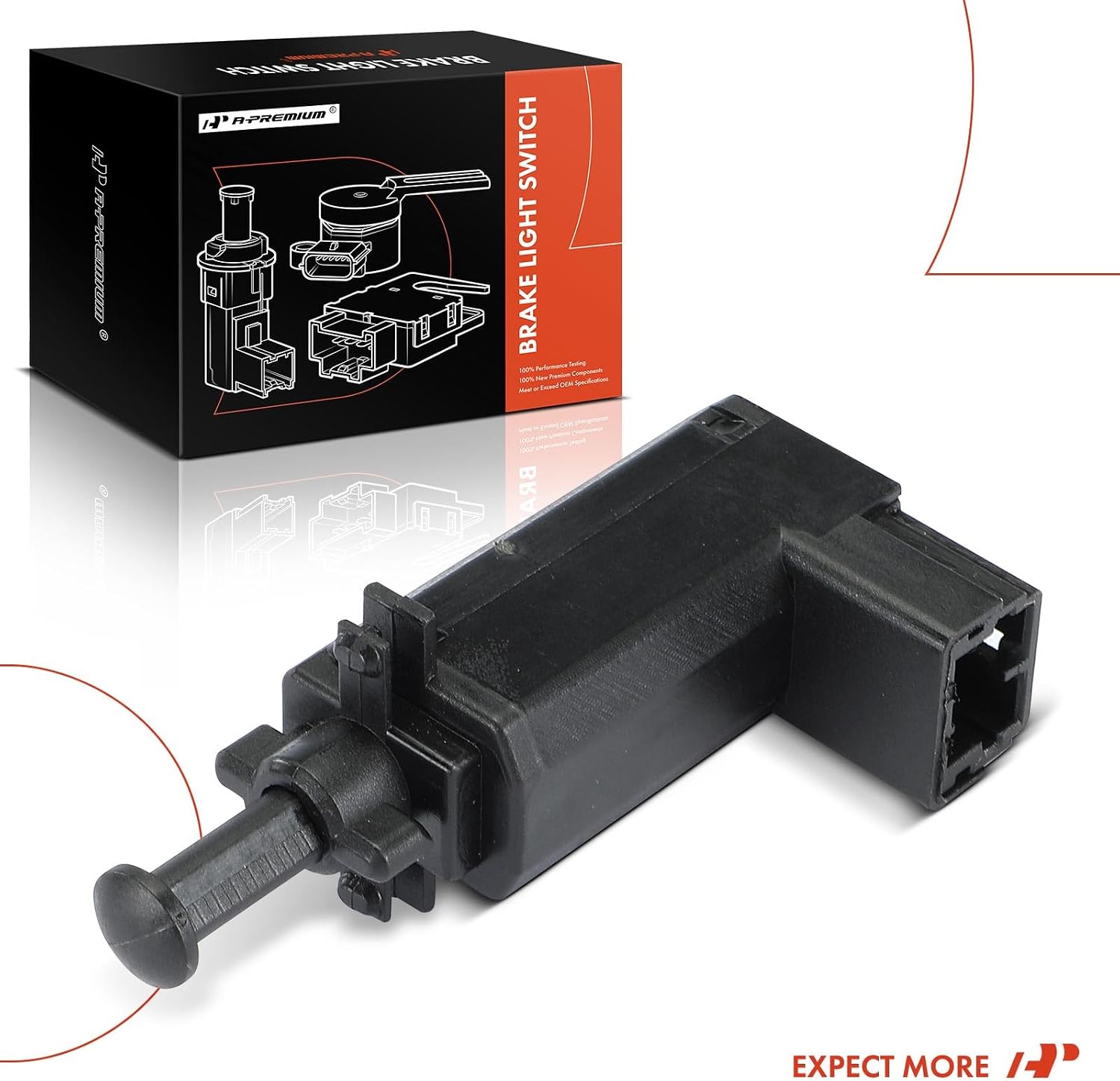A-Premium Brake Light Switch Lamp Compatible with Land Rover Range Rover 1996-2002, Discovery 1999-2004, 3 Pins - Replace# XKB100170