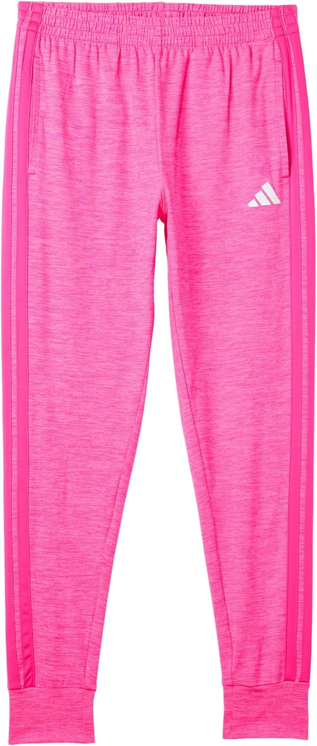 adidas Girls' 3-Stripe Melange Joggers (Big Kid)