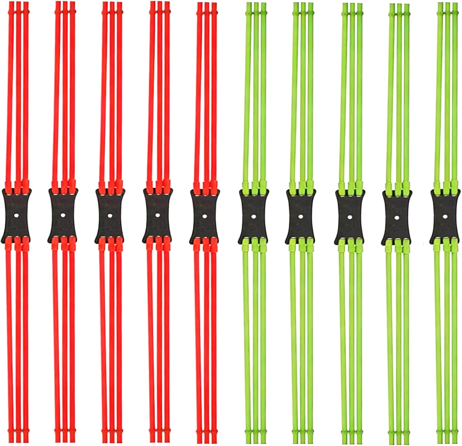 10 Pieces Elastic Rubber Tubular Bands in 3-Tube Design, Slingshot Replacement Band Sets Heavy Pull Slingshot Bands Slingshot Replacement Tubing Sling Shot Tube