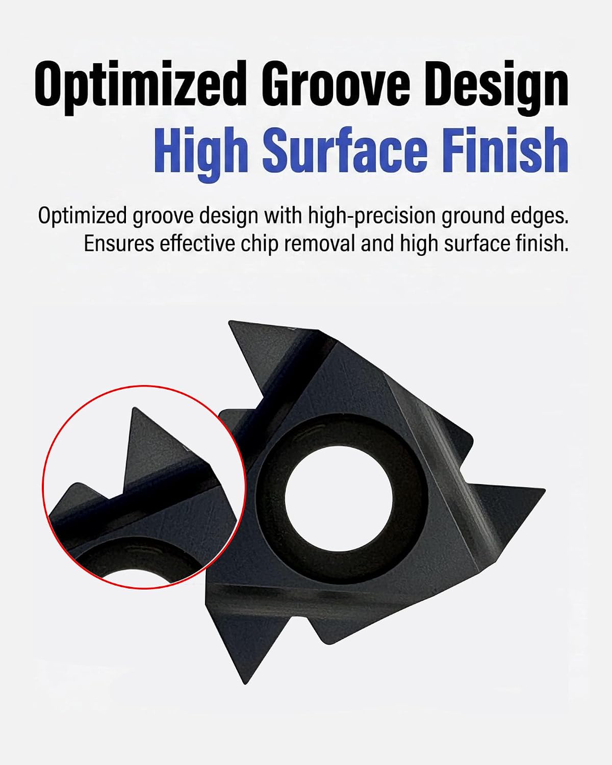 16 NR Indexable Carbide Threading Inserts for Stainless Steel and Steel