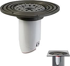 Odor-Proof Shower Drain Plug - Backflow Preventer with Magnetic Closure Valve, Hair Catcher, and Silicone Reducer Ring, Fits 1.9''-3.9'' ID Drains, Sewers, and Pipes